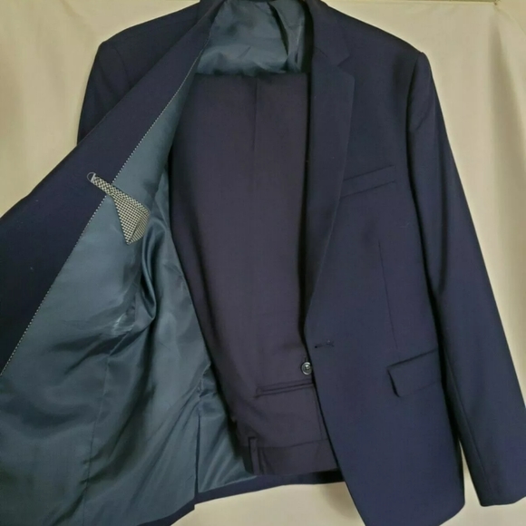 Mens Navy Blue YFFUSHI Suit - Picture 3 of 8